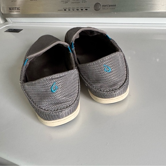 OluKai Nohea Mesh Boy's Supportive Slip On Hybrid Loafer Shoes Youth 5 Grey - Picture 2 of 11